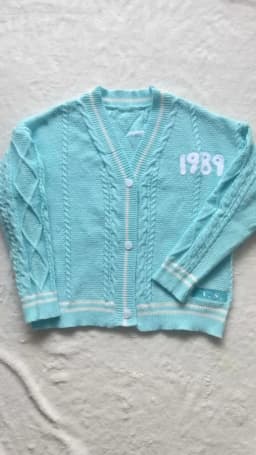 1989 Cardigan TS Seagulls Cozy Chunky Knit Oversized Button Up Sweater Jacket Women Teenagers Taylor Version T.S.