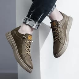 Brand Italian Genuine Leather Casual Shoes Men's Oxford Outdoor Black Jogging Shoes Men's Office Dress Shoes Big Size:36-47