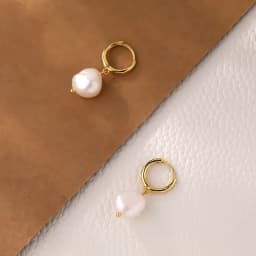 Minar Temperament Natural Freshwater Pearl Hoop Earrings for Women 14K Gold Plated Copper Huggie Earring Statement Daily Jewelry