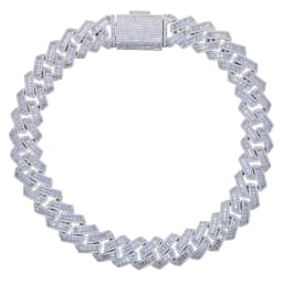 New Iced Out Bling 19mm Cuban Chain Necklace Two Tone Color Rectangle CZ Cubic Zirconia Miami Necklaces Men Hip Hop Jewelry