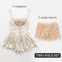 REDDACHiC Medieval Retro Satin Mini Dress & Lace Shorts Coquette Floral Corset Camisole Rompers Date Party Summer Women Clothes