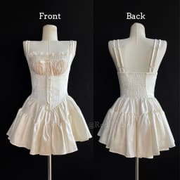 REDDACHiC Medieval Retro Satin Mini Dress & Lace Shorts Coquette Floral Corset Camisole Rompers Date Party Summer Women Clothes
