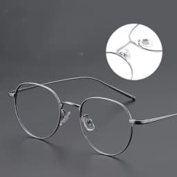 FIRADA Fashion Comfort Eyewear Luxury Retro Round Titanium Glasses Optical Prescription Eyeglasses Frame For Men Women 2A66-C