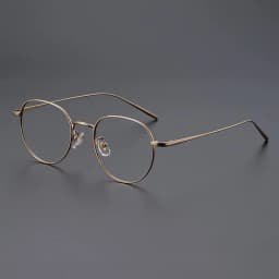 FIRADA Fashion Comfort Eyewear Luxury Retro Round Titanium Glasses Optical Prescription Eyeglasses Frame For Men Women 2A66-C