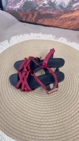 Sexy Cross Strap High Heel Red Sandals Women Summer 2026 Kitten Heel Latin Sandals Plus Size 45 Vintage Burgundy Shoes for Woman