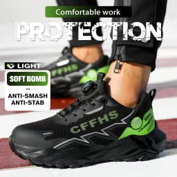 Lightweight Men's Safety Shoes Anti-Smash Work Shoes Anti Puncture Security Protection Shoes Steel Toe Sneakers Men Boots 2026