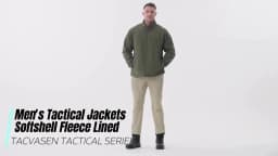TACVASEN Men's Waterproof Outdoor Hiking Jacket Full Zip Windproof Fleece Lining Warm Fall Winter Work Casual Jackets