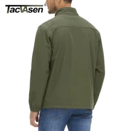 TACVASEN Men's Waterproof Outdoor Hiking Jacket Full Zip Windproof Fleece Lining Warm Fall Winter Work Casual Jackets