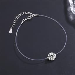 IGOTOS 6/8/9mm Moissanite Bracelet for Women Transparent Fishing Line Diamond Hand Chain S925 Sterling Silver Certified Jewelry