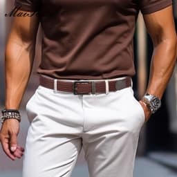 MaiKun 2PCS Canvas Men Belts Fashion Elastic Metal Pin Buckle Military Tactical Raided Stretch Woven Belts For Men For Work