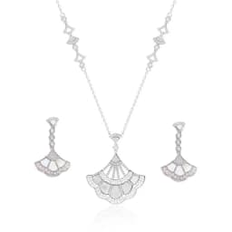 Designer Collection Dinner Party Long Necklace Earrings Inlay Cubic Zircon Carnelian Mother Of Pearl Pendant Jewelry Sets