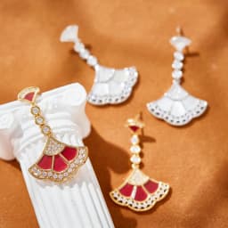 Designer Collection Dinner Party Long Necklace Earrings Inlay Cubic Zircon Carnelian Mother Of Pearl Pendant Jewelry Sets