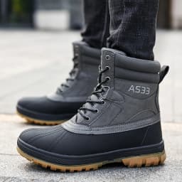 Plus Size 47 Outdoor Men Boots Winter Snow Boots for Men Training Work Boots Waterproof Slip-Resistant Keep Warm Winter Shoes