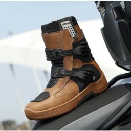 Men Riding Shoes Motorcycle Boots Waterproof Leather Motocross Boots Anti Slip Dirt Bike Off Road Racing Protective Shoes
