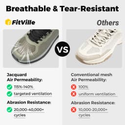 FitVille Men's Walking Shoes Extra Wide Toe Sports Sneakers Comfort Lightweight Running Shoes with Arch Support For Flat Feet