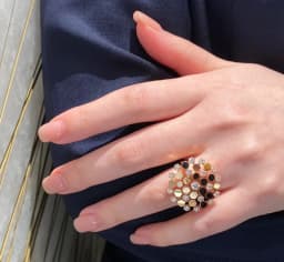 925 Sterling Silver New Style Honeycomb Style Pave Zircon Snowflake Ring For Women Fine Jewelry