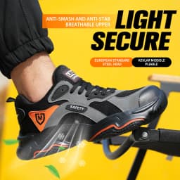 Work Safety Shoes Breathable Men Work Protective Sneakers Anti-Puncture Work Shoes Male Steel Toe Outside Sport Shoes