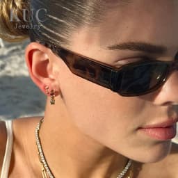 Unique Light Luxury Summer Fine Jewelry Designer Plata 925 Sterling Silver Rainbow Colors Zircon Hoop Earrings for Girls