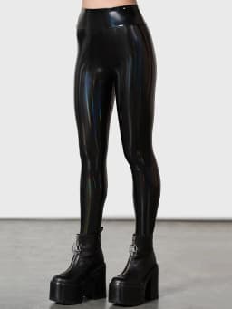 Women Stretch PU Leather Pants High Waist Bodycon Seameless Leggings Custom Wet Look PVC Slim Pencil Pants Trousers Clubwear New