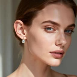 Lnkry 5MM/6.5MM/8MM Moissanite Hoop Earring 14k Gold-Filled Sparling Lab Diamond Leverback Earrings for Women Gift