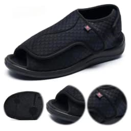 Women Men Diabetic Slippers Extra Wide Diabetic Shoes Adjustable Closure Sandals for Swollen Feet for Indoor
