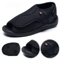 Women Men Diabetic Slippers Extra Wide Diabetic Shoes Adjustable Closure Sandals for Swollen Feet for Indoor