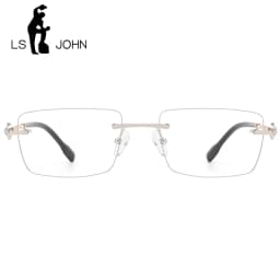 Rimless Glasses Frame Men Pure Titanium Ultralight Square European Design Eyeglasses Frames Women High Quality Brand Eyewear