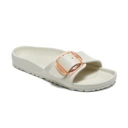 Summer Fashion Women's Flat Sandals with One Strap, EVA Large Buckle Flat Sandals, Versatile Outdoor Beach Shoes
