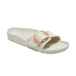Summer Fashion Women's Flat Sandals with One Strap, EVA Large Buckle Flat Sandals, Versatile Outdoor Beach Shoes