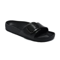 Summer Fashion Women's Flat Sandals with One Strap, EVA Large Buckle Flat Sandals, Versatile Outdoor Beach Shoes