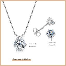 OXTAO Certified Moissanite Jewelry Set For Women 14K Gold Filled D VVS1 Moissanite Earrings Pendant Necklace Bracelet Set Gift