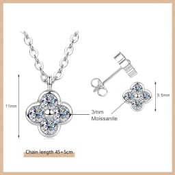 OXTAO Certified Moissanite Jewelry Set For Women 14K Gold Filled D VVS1 Moissanite Earrings Pendant Necklace Bracelet Set Gift