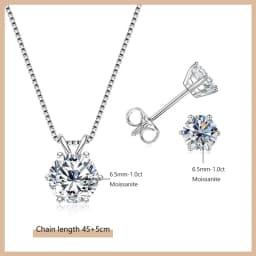 OXTAO Certified Moissanite Jewelry Set For Women 14K Gold Filled D VVS1 Moissanite Earrings Pendant Necklace Bracelet Set Gift