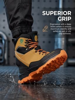 Wear Resistant Men's Safety Boots Soft Work Sneakers Anti Impact Anti Piercing Fashion Comfort Outdoor Men's Shoes