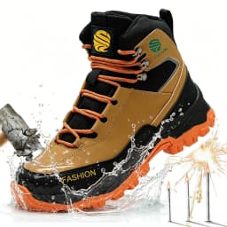 Wear Resistant Men's Safety Boots Soft Work Sneakers Anti Impact Anti Piercing Fashion Comfort Outdoor Men's Shoes
