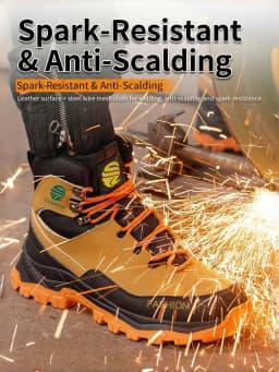 Wear Resistant Men's Safety Boots Soft Work Sneakers Anti Impact Anti Piercing Fashion Comfort Outdoor Men's Shoes