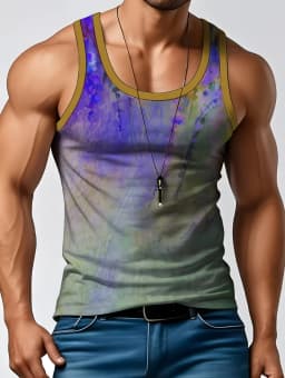 Stripe Plaid 3D Printed Tank Tops 2026 New Fashion Men's Tops Tees Sleeveless Fitness Vest Men Harajuku Streetwear GYM T-shirt