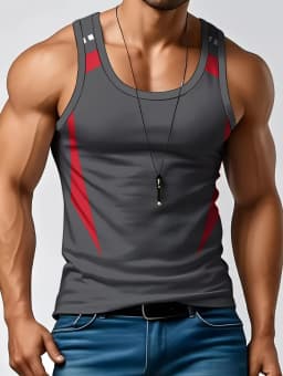 Stripe Plaid 3D Printed Tank Tops 2026 New Fashion Men's Tops Tees Sleeveless Fitness Vest Men Harajuku Streetwear GYM T-shirt