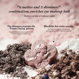 Flower Knows Little Angel Eye Shadow Palette Glitter Shimmer Palette for Eye Long Lasting 9 Color Eyeshadow Full Professional