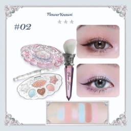 Flower Knows Little Angel Eye Shadow Palette Glitter Shimmer Palette for Eye Long Lasting 9 Color Eyeshadow Full Professional