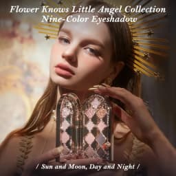 Flower Knows Little Angel Eye Shadow Palette Glitter Shimmer Palette for Eye Long Lasting 9 Color Eyeshadow Full Professional