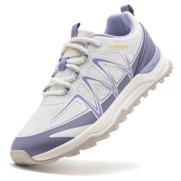 HOBIBEAR Unisex Wide Width Hiking Sneakers Outdoor Trail Running Shoes Artificial Leather Non Slip Lace-Up Walking Sneaker
