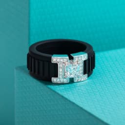 AnuJewel 5.5x5.5mm Asscher Moissanite Inlaid Silicone Ring 925 Sterling Silver Rubber Comfort Fit Wedding Ring for Women Men