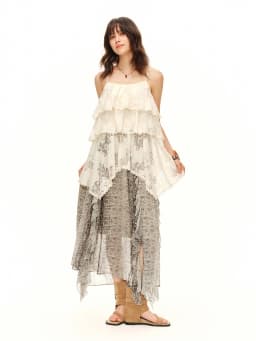 DUSHU Women's 2026 Summer New Arrival Lace Camisole Top Simple Ruffled Vacation Style Blouse Multiple Sizes for All Body Types