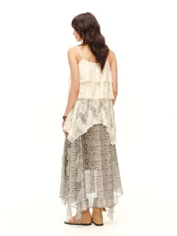 DUSHU Women's 2026 Summer New Arrival Lace Camisole Top Simple Ruffled Vacation Style Blouse Multiple Sizes for All Body Types