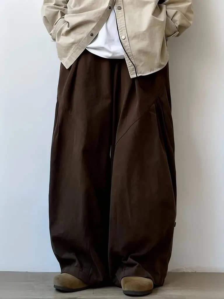 Harajuku Pants Man Baggy Pants Wide Leg Sweatpants Vintage Casual Straight Trousers Streetwear Cotton Japanese Summer