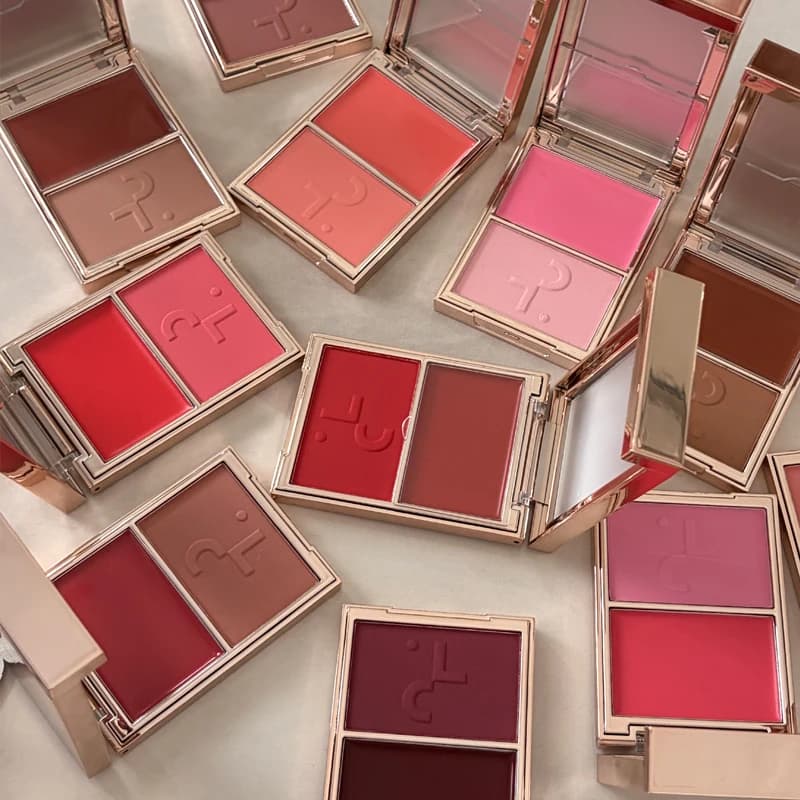 New Patrick Major Headlines Double Take Creme & Powder Blush Duo Lasting Face Makeup Natural Facial Coverage Powder TA Blusher