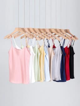 SuyaDream, Women 100%Real Silk Camisoles, 19MM, Solid Cozy Camis, 2024 Spring Summer Basic T shirts, White, Pink, Beige