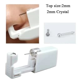 24pcs 316L Stainless Steel Disposable Safe No Pain Ear Nose Piercing Kit Sterile Ear Studs Piercing Gun Tool Piercer Jewelry
