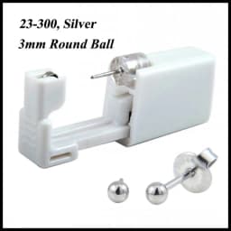 24pcs 316L Stainless Steel Disposable Safe No Pain Ear Nose Piercing Kit Sterile Ear Studs Piercing Gun Tool Piercer Jewelry